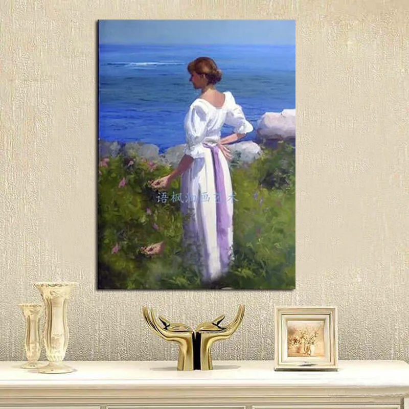 Ручная роспись Портрет картина маслом на холсте пейзаж леди декоративные