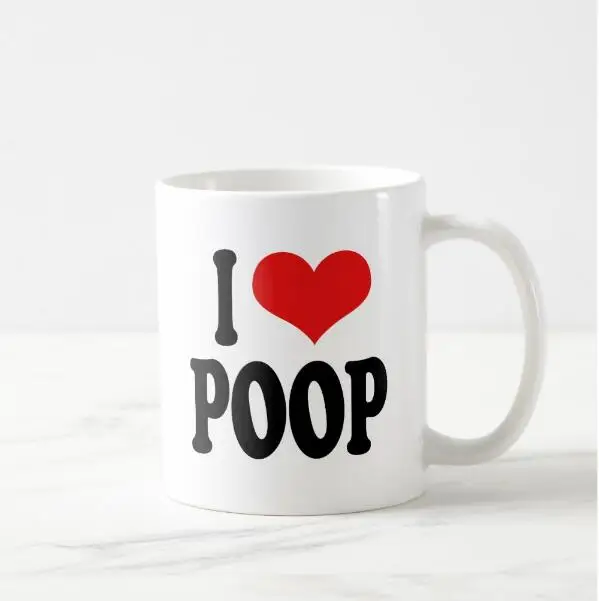 Горячая забавная кофейная кружка с надписью I Love Poop чайная чашка туалет Like кружки