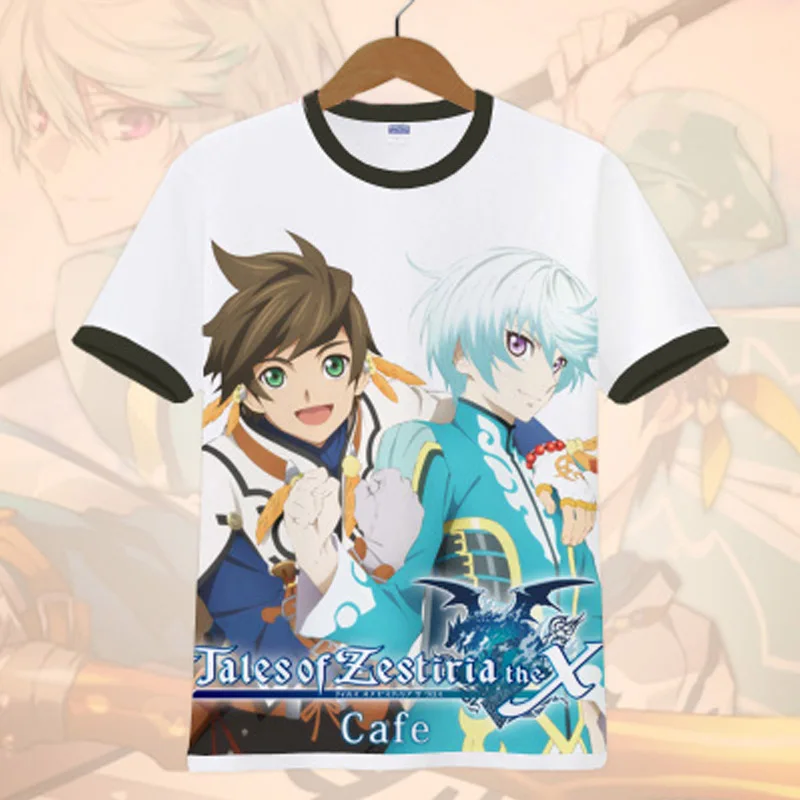 

2017 New Tales of Zestiria T-shirt Game Sorey Rose Cosplay T Shirt Cotton Tops Tees