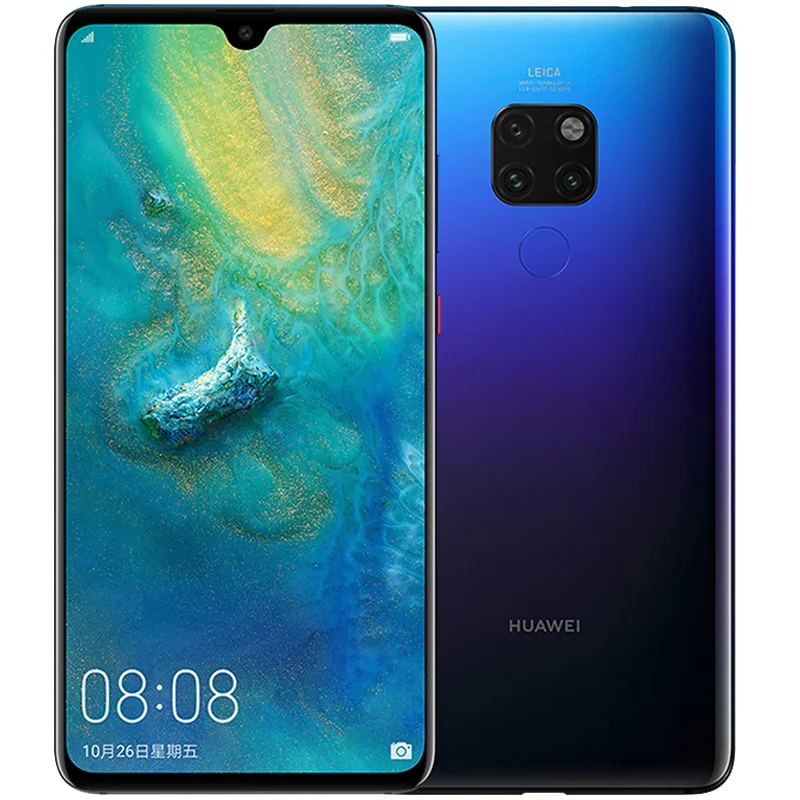 Глобальное ПЗУ HUAWEI Mate 20 полноэкранное Оригинальное 2244X1080 Kirin 980 4000 мАч 4 * зарядное