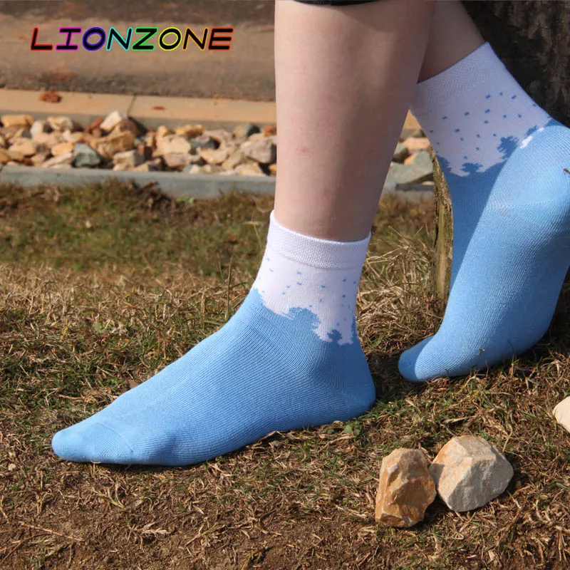 LIONZONE 5 пар/лот Красочные Лесные Фэнтези женские носки повседневные лучшее