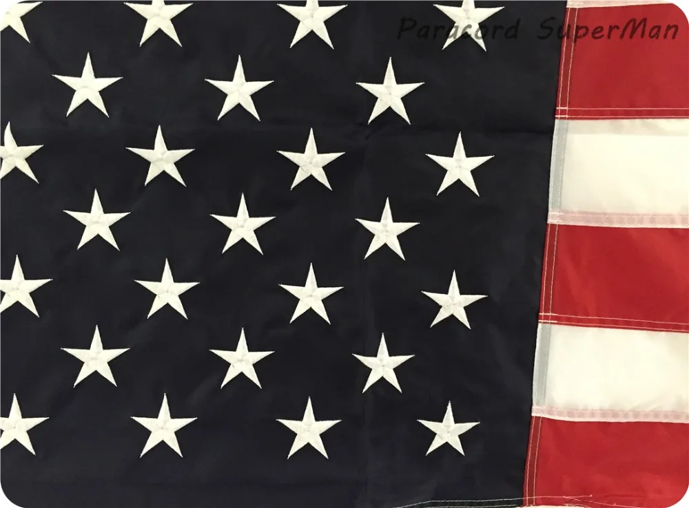 Вышитые звезды 3*5 футов висящий Американский национальный флаг вышивка вышитые
