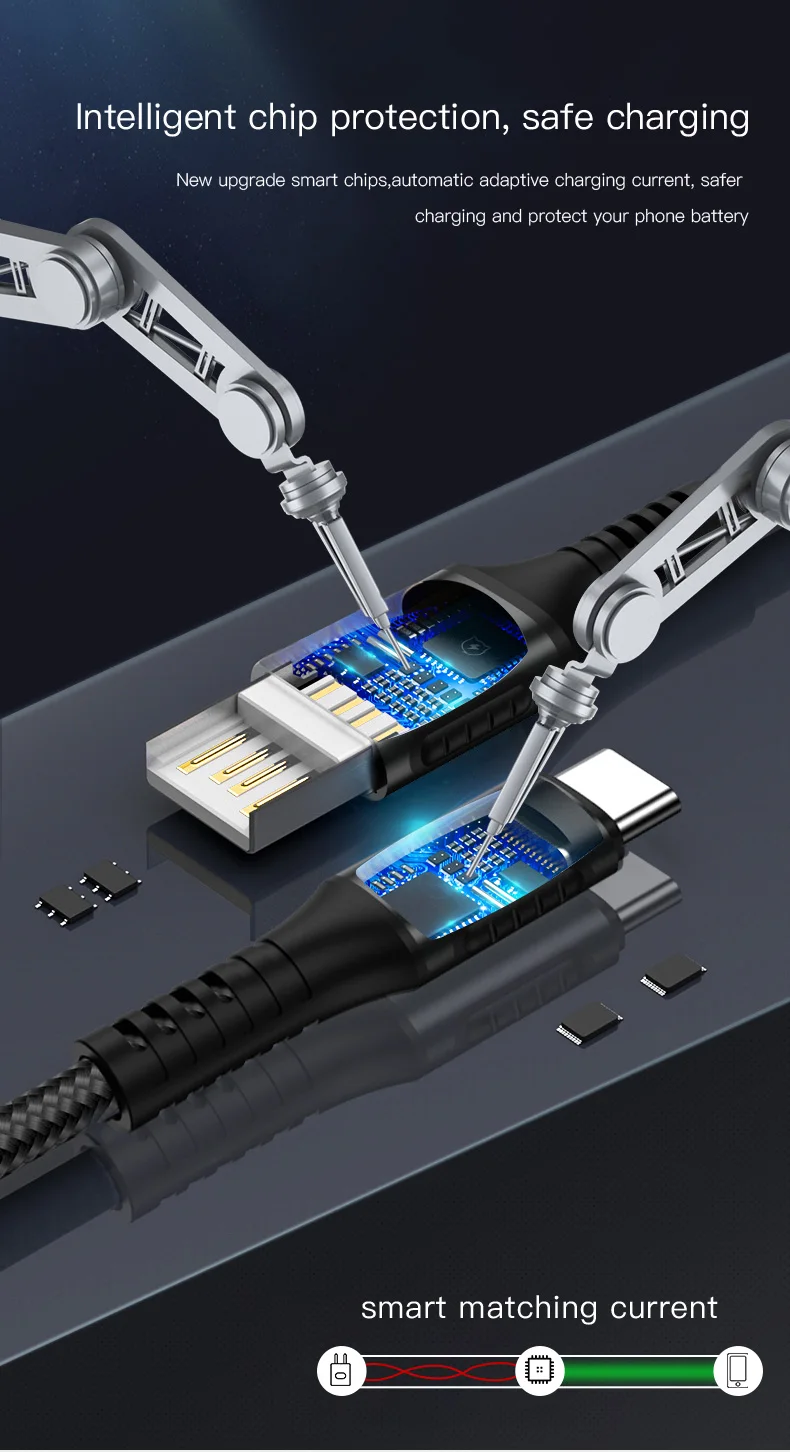 Yesido CA36 Кабель с разъемом usb-c для 5A быстрая Зарядное устройство Тип USB C кабель для samsung S9 Note 9 Oneplus 6 huawei P20 Быстрая зарядка провод, usb-кабель