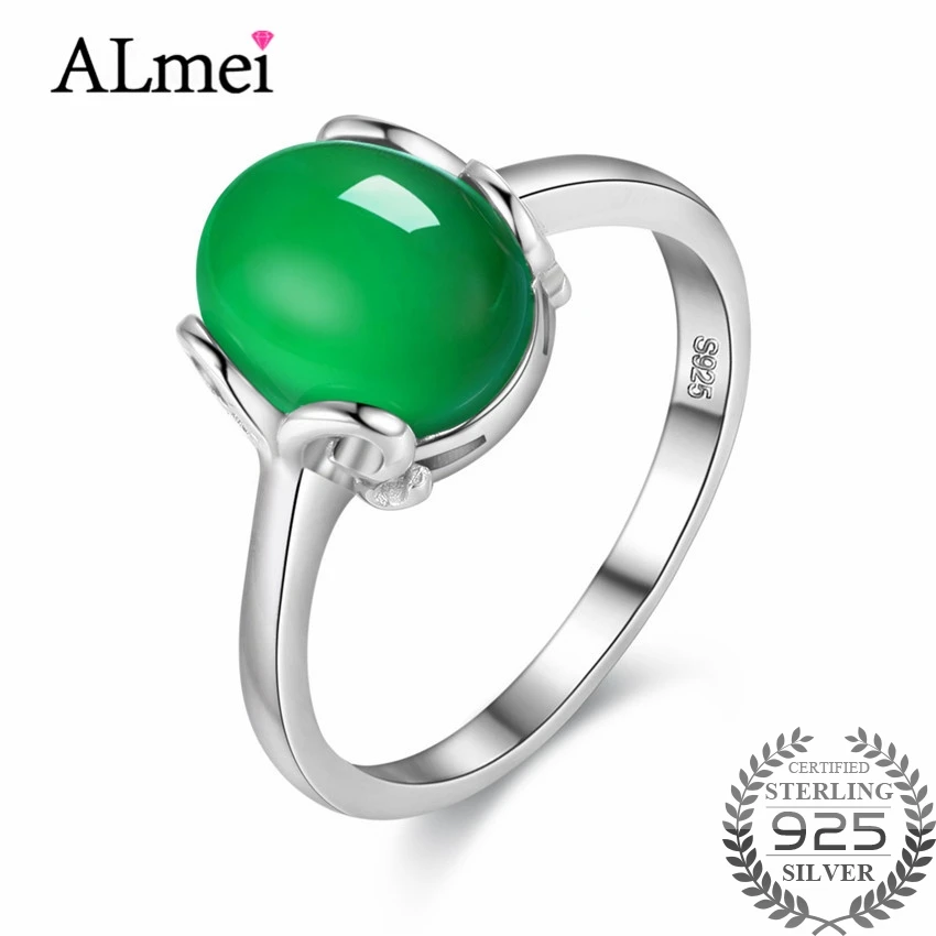 Almei роскошные натуральные драгоценные камни 2 карата зеленого халцедона