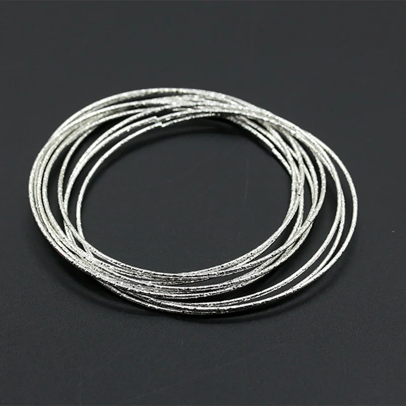 Женские многослойные браслеты с посеребренным покрытием большие круглые обручи