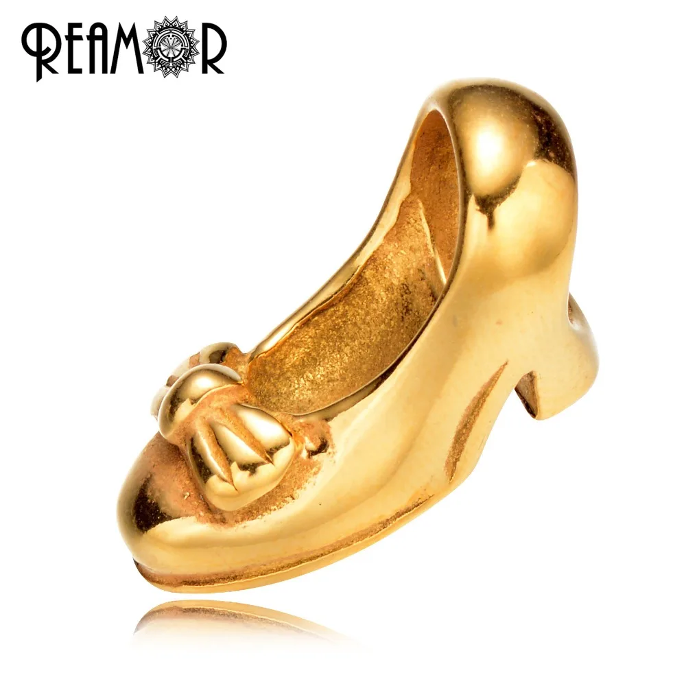 Женские туфли на высоком каблуке REAMOR Pan из нержавеющей стали золотого цвета в