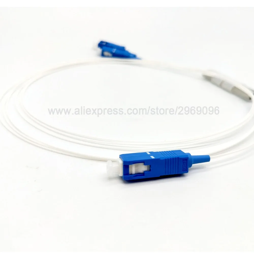 10 шт./пакет SC/UPC мини PLC 1X2 одномодовый волоконно оптический разветвитель|Кабели