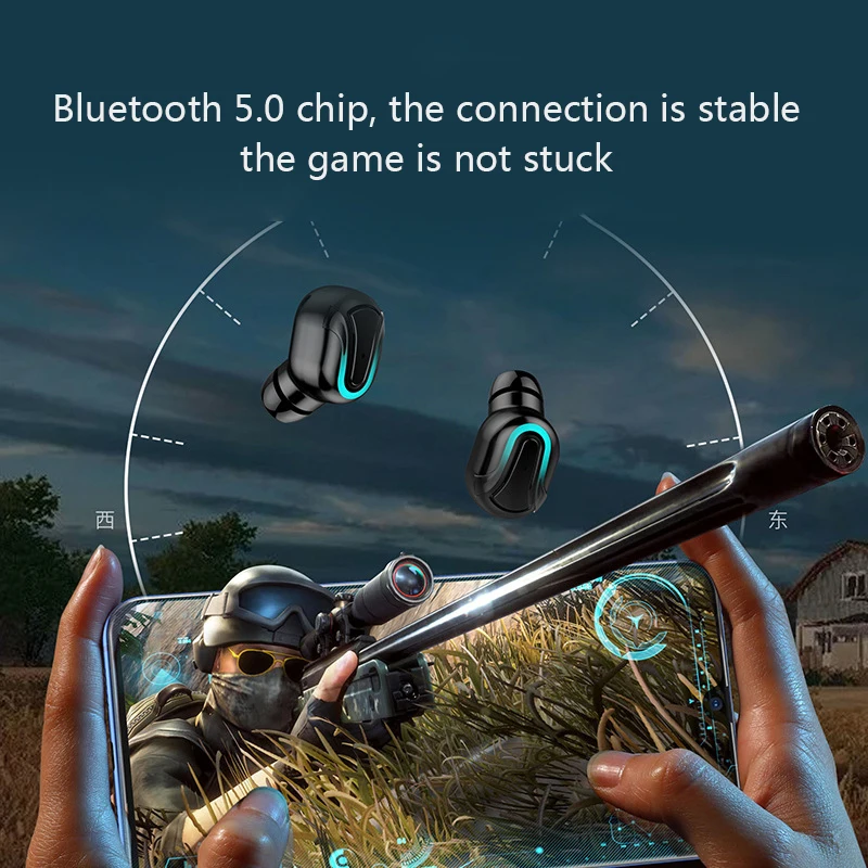 HATOSTEPED Capsule TWS беспроводные наушники V5.0 Bluetooth с глубокими басами стерео звук