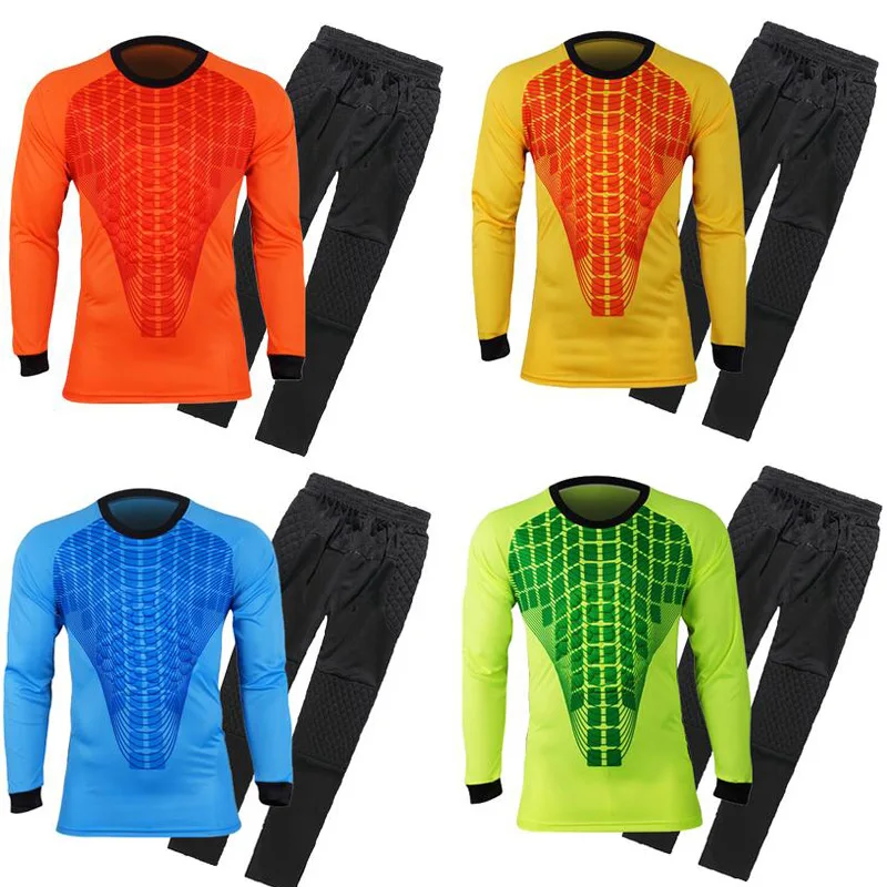 

2019 взрослые футбольные униформы вратаря, мужские футбольные комплекты, футболки и штаны вратаря, могут напечатать имя и номер