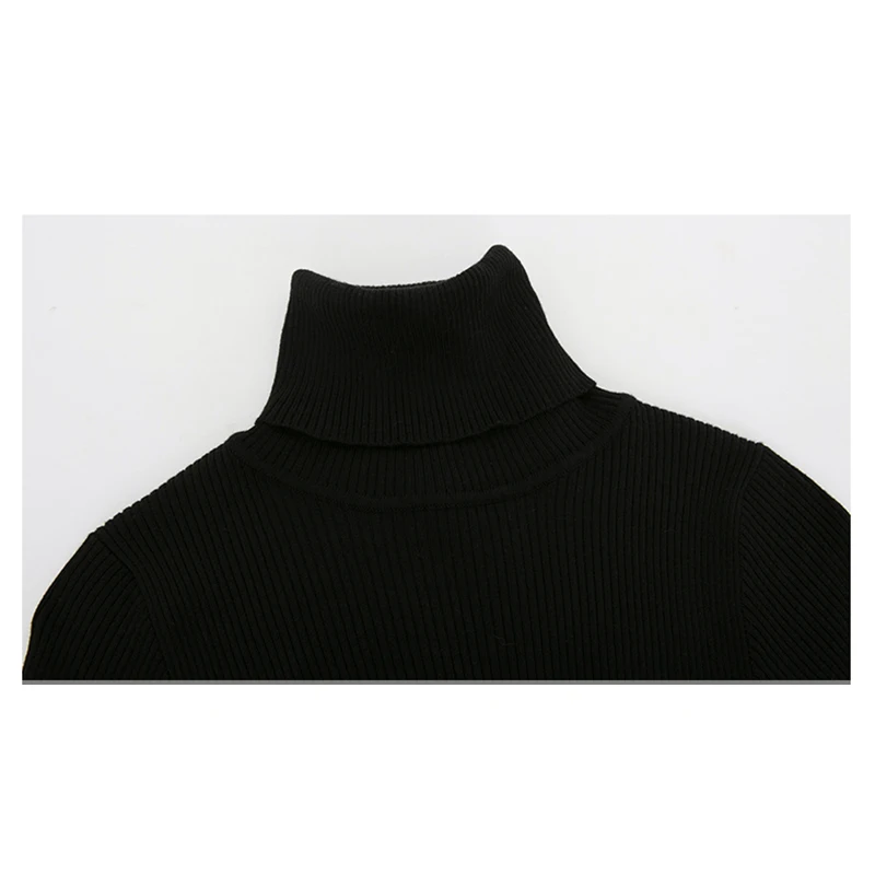 Apoenge Для женщин зимнее платье Turleneck Сельма Bodycon трикотажные Платья свитеры