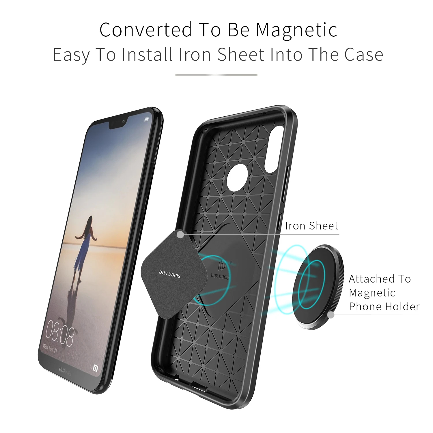 Huawei P20 Lite случае Dux Ducis матовый Coque для huawei P 20 кремния Магнитная Крышка Nova 3E |