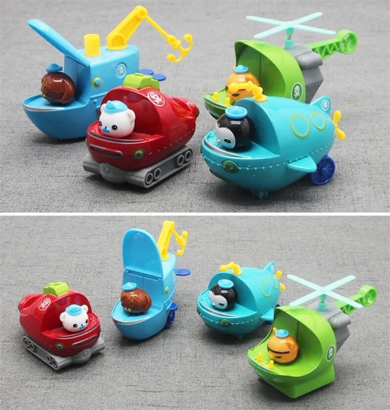 4 шт./компл. восьмиядерные Фигурки игрушки Octonauts автомобиль капитан Barnacles Kwazi
