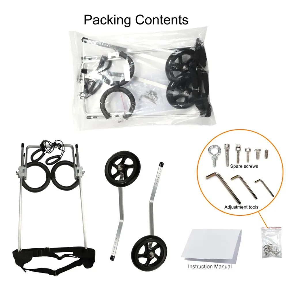 Алюминиевое 2 колесное заднее опорное кресло коляска для собак