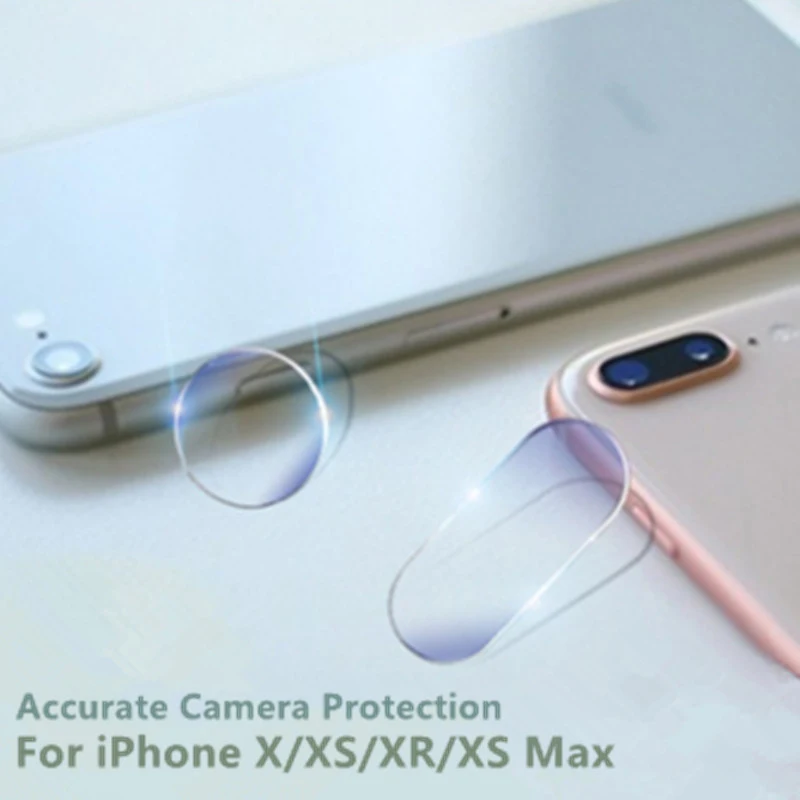 Объектив камеры для iPhone X 7 8 6s Plus XR XS Max прозрачное закаленное стекло Защита Apple