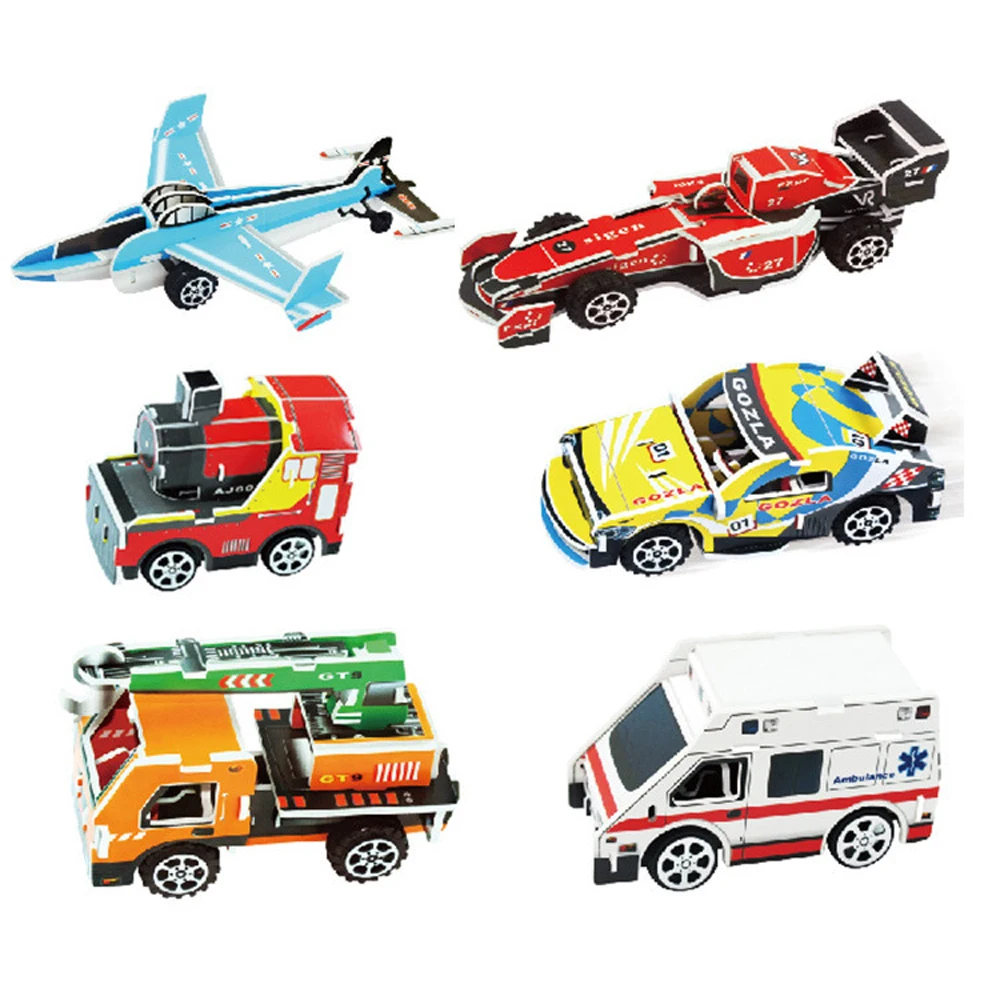 3D пазл сделай сам модель в сборе из бумаги случайный стиль автомобиль игрушки для