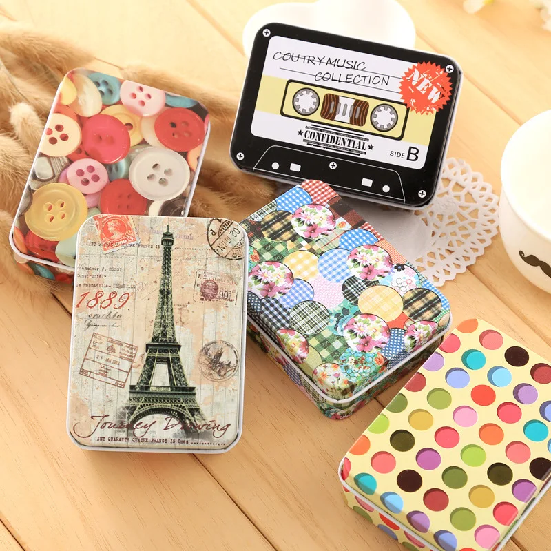 1 шт. горячая Распродажа новинка модный прямоугольный жестяной лист маленькая