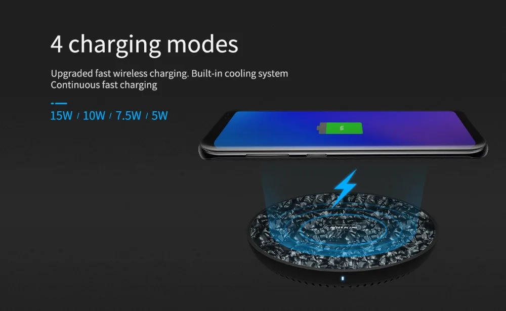 NILLKIN 15 Вт Быстрое беспроводное зарядное устройство для iPhone XS Max XR X Беспроводное