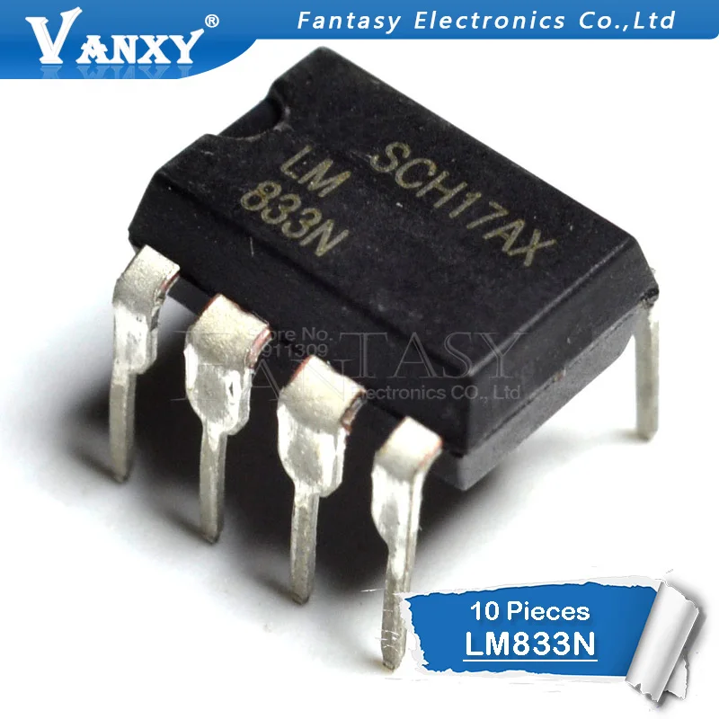 10 шт. LM833N DIP8 LM833 DIP 833N 8 новый и оригинальный IC|ic dip| |
