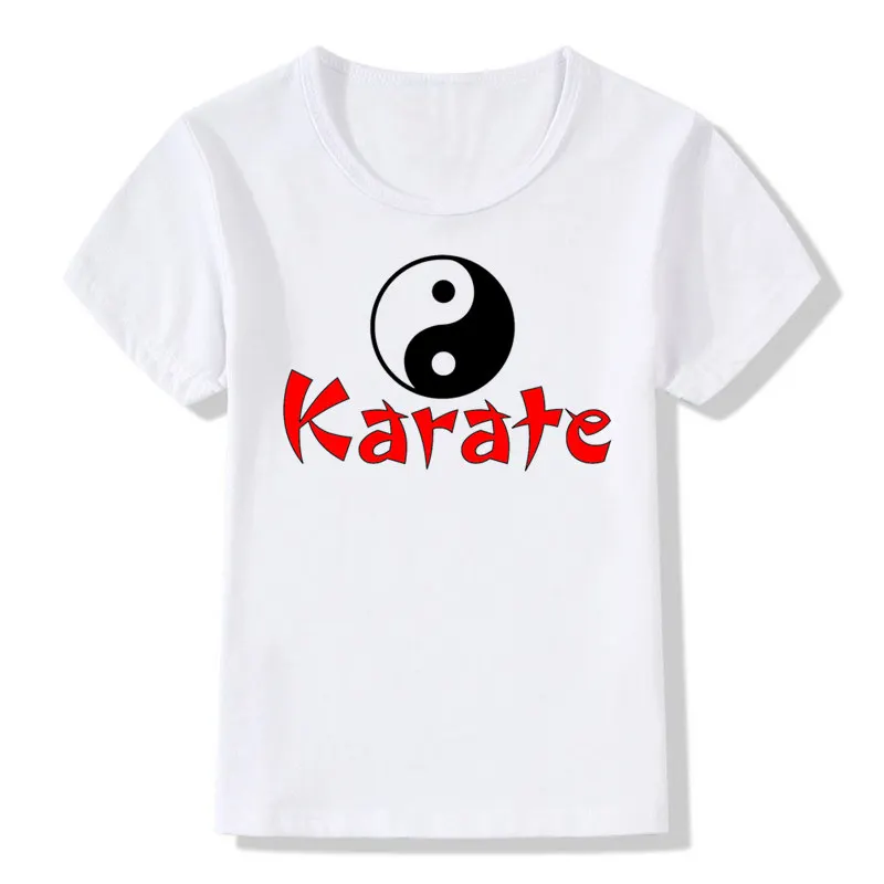 Summer Boy and Girl Print Karate KICK MMA SHOTOKAN Fashion T-shirt Children Short sleeves Kanji T Shirt Kids Tops Baby Clothes | Мать и