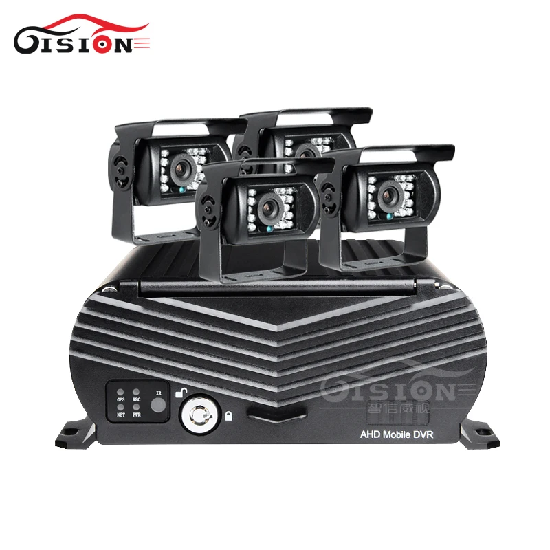 Онлайн 4CH H.264 жесткий диск HDD 4G GPS Wifi Автомобильный регистратор Мобильный Dvr