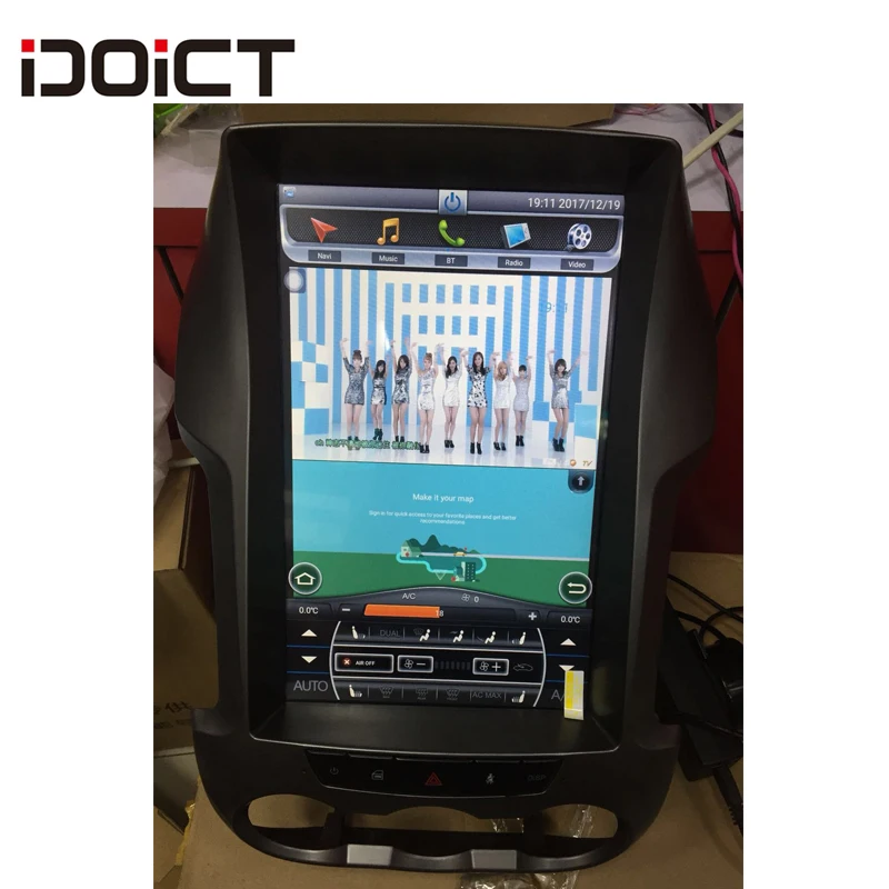 IDOICT TESLA Android 6,0 2G+ 32G Автомобильный dvd-плеер gps навигация Мультимедиа для Ford ranger F250 радио 2011