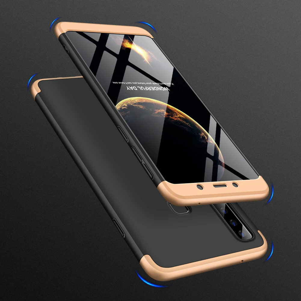 Black Gold GKK 360 градусов Pocophone F1 чехол для Xiaomi mi 9 8 SE играть A2 6X 5x A1 5S 5 Max 2 3 mi x 2s mi note 3 Полное покрытие корпуса - Цвет: Black Gold