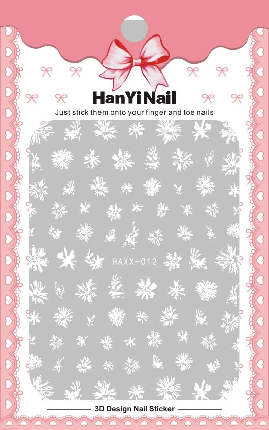 HAXX012 Модные типы, 1 лист лак для ногтей, задний клей деколь декорации, дизайн ногтей, наклейки для ногтей - Цвет: HAXX012