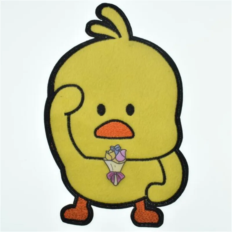 Embroidery patch deal with it Rose Salute Duck biker patches for clothes 3d t shirt mens Women stickers free shipping | Дом и сад