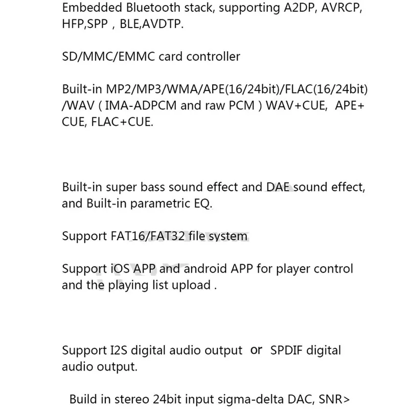 Lusya Bluetooth цифровая аудио Плата WAV/APE/FLAC без потерь ES9023 DAC декодирование ies или SPDIF выход 5-12 В AC/DC T0394