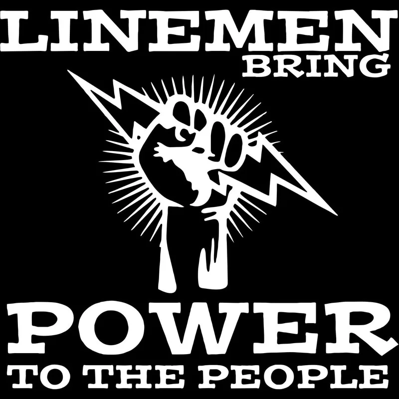 Виниловые фотообои 15 5x14 8 см Lineman Electrician Linemen Power To Bardian | Автомобили и мотоциклы