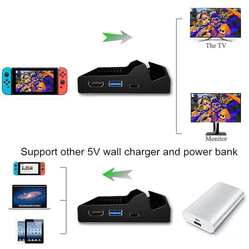 Портативная охлаждающая док станция HDMI для Nintendo Switch сменная радиаторов NS