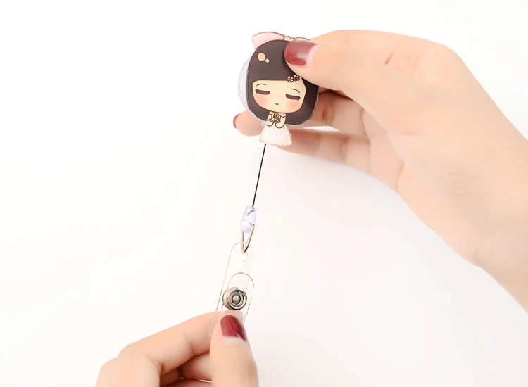 Каваи мультфильм медсестры выдвижной держатель карты ID бейдж катушка Студенческая выставка ID Имя держатели для карт офисные принадлежности
