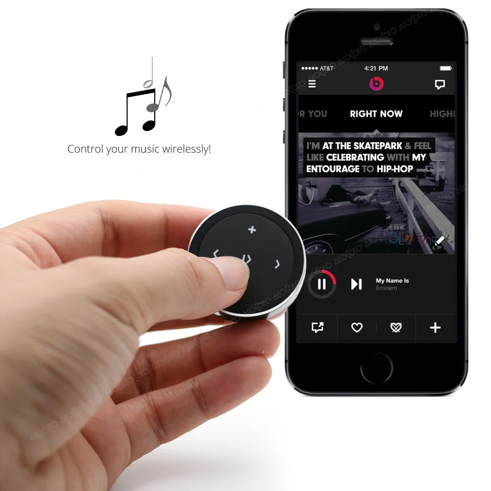 Пульт для селфи AtoCoto беспроводная Bluetooth кнопка на руль Android и iOS|Автомобильный