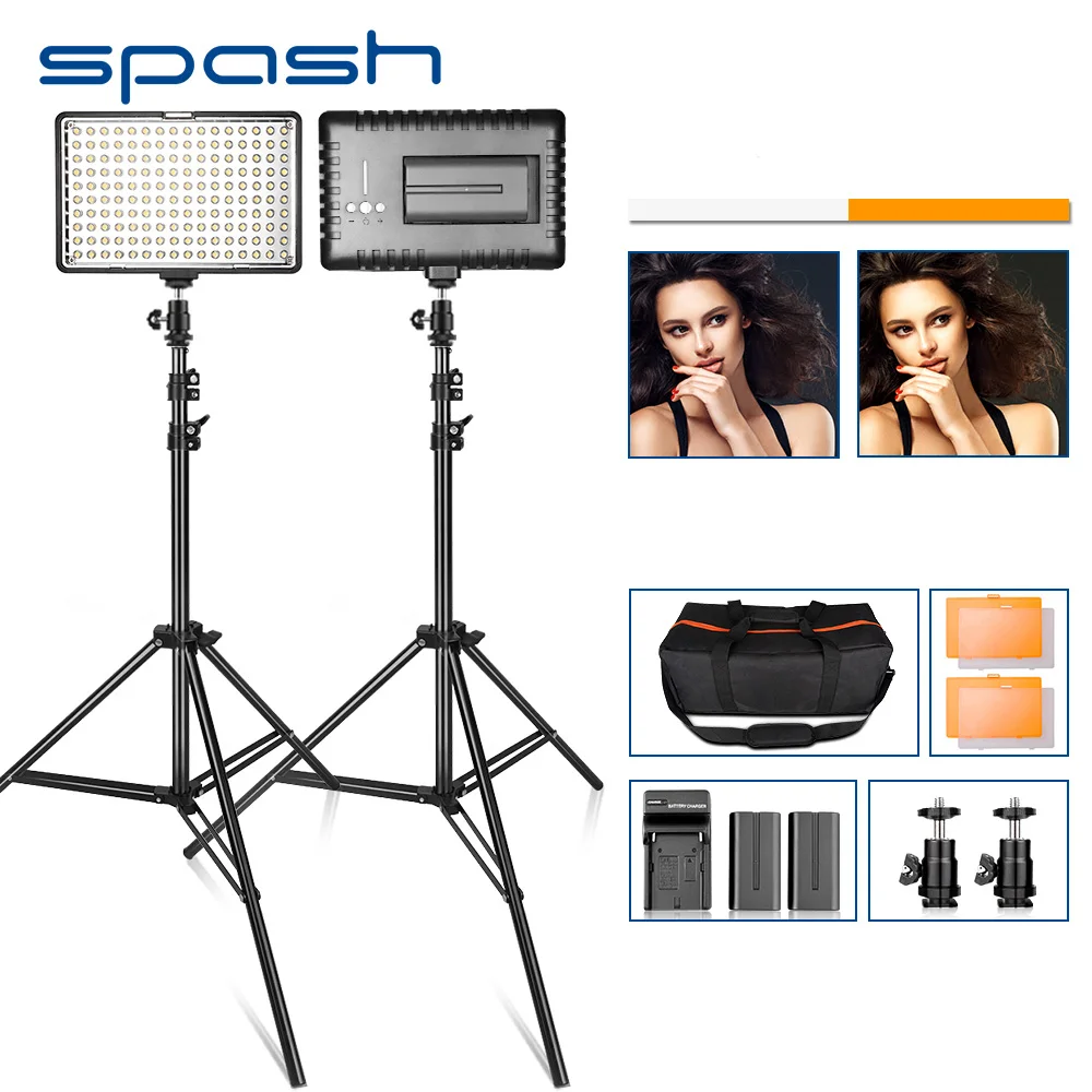 spash Wholesale TL-160S Photography Lighting LED Video Light Photo Light with Tripod Stand Spain US RU AU Warehouse Delivery
