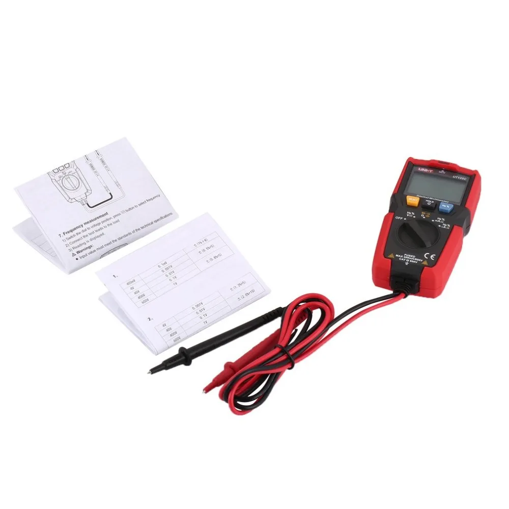 UT125c Цифровой мультиметр блок DC/AC напряжение измеритель тока ручной Амперметр Ом