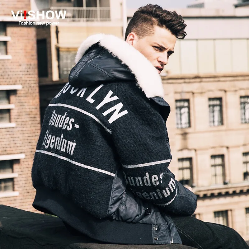 Viishow зимняя куртка мужская повседневная брендовая хип хоп пальто Мужская