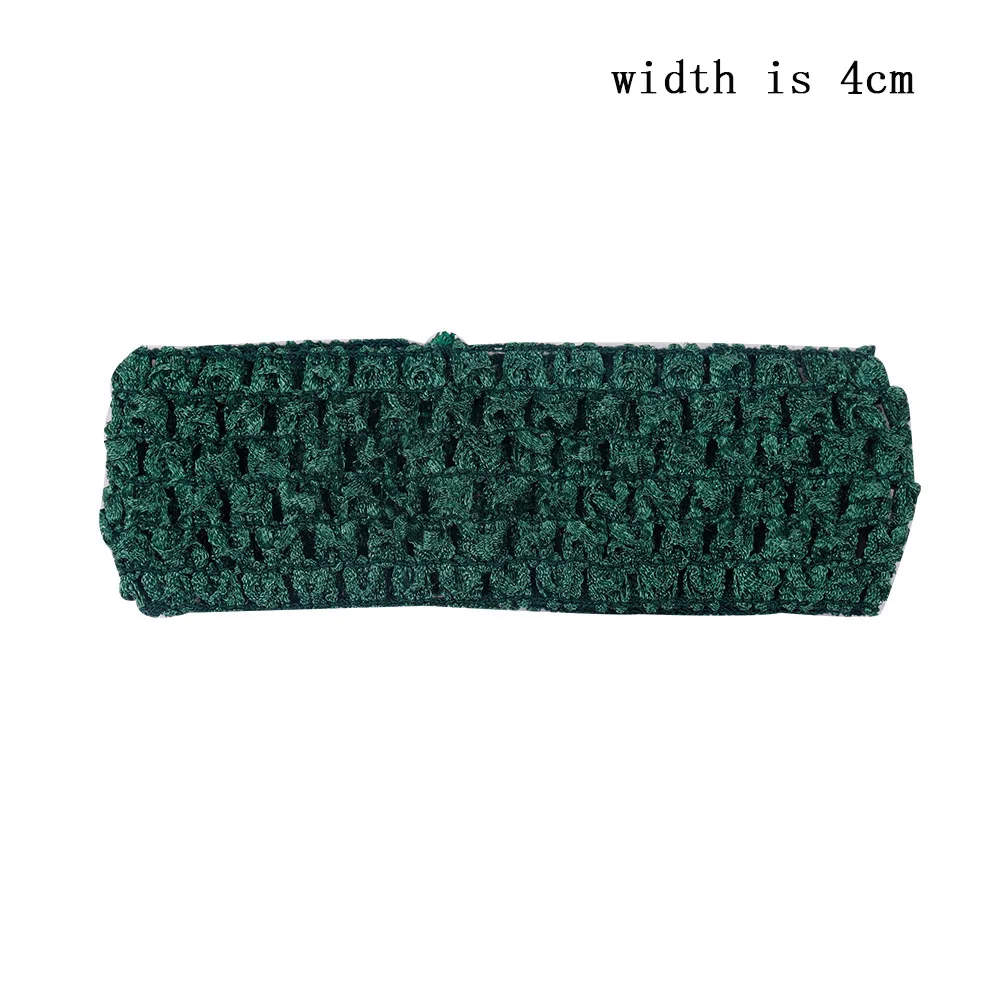 forest green 10 шт./лот, эластичная вязаная резинка для волос для девочек, для новорожденных детей, пачка, вязаная повязка на голову для девочек, резинки для волос, аксессуары для волос - Цвет: forest green