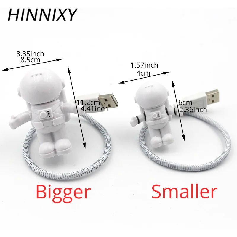 Hinnixy мультяшный светодиодный астронавт ночник USB DC 5V настольная лампа