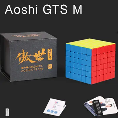 gts M stickerless Moyu aoshi gts M 6x6x6 Магнитный магический скоростной куб наклейка менее профессиональные магниты gtsm головоломка cubo magico игрушки для детей - Color: gts M stickerless