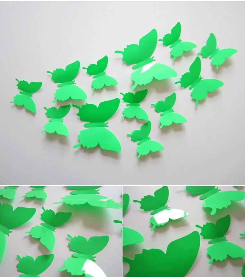 Настенные наклейки домашний декор 3 D бабочки настенные стикеры горячая