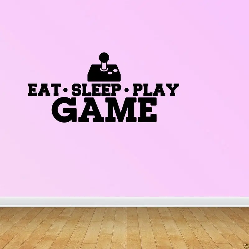 Eat Sleep играть в игры Наклейка на ручку Видео игровой контроллер Стикеры наклейка