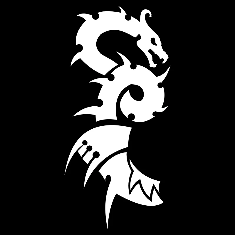 Chinese Dragon Loong Art Decals Car Sticker Fashion Vinyl Car-styling Black/white | Дом и сад