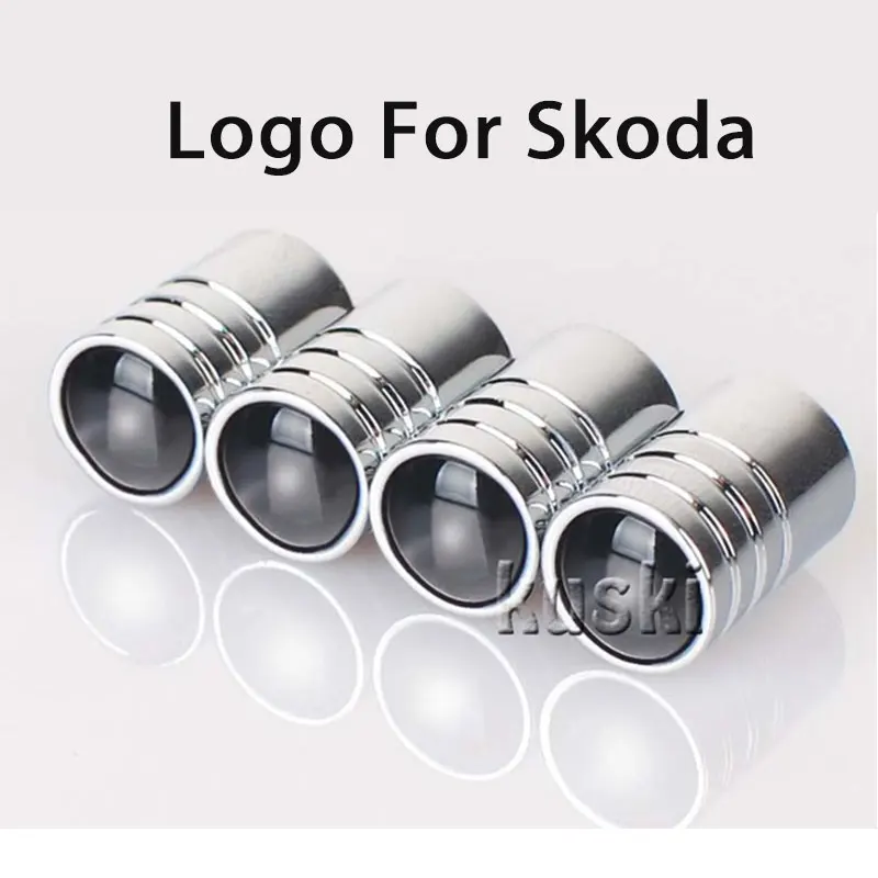 For skoda 4x колпачки для автомобильных шин с логотипом для Skoda Octavia A5 A7 Yeti Kodiaq Rapid Fabia 2 Superb 3 Karoq аксессуары - Название цвета: For skoda