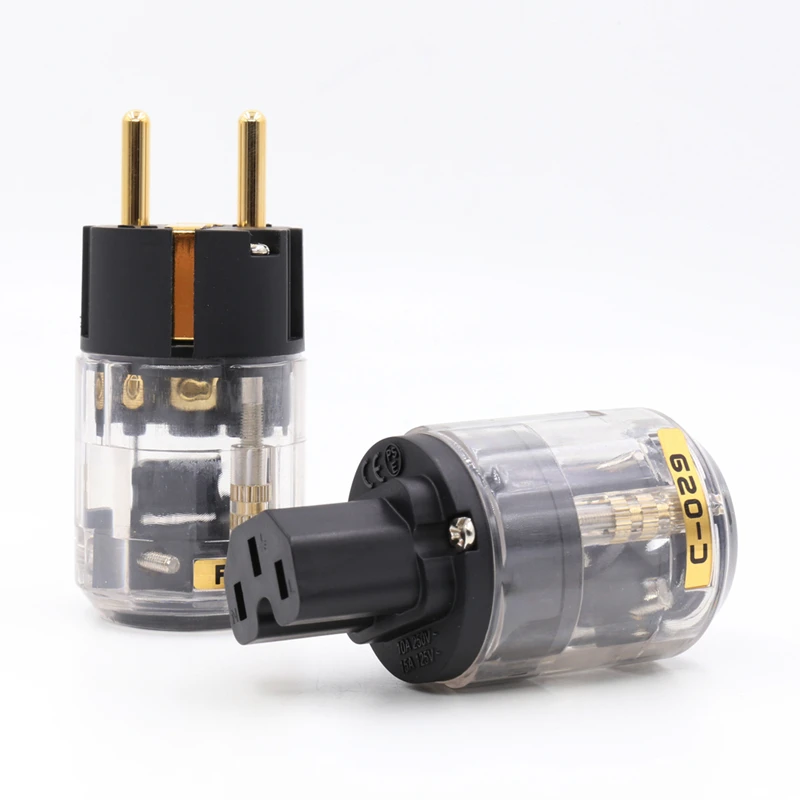 

5pairs X High-End Gold Plated EU power plugs P-029 EUR Power Plug &C-029 IEC Connector plug
