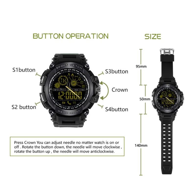 2019Focusmart новые DX16 Смарт часы полный рабочий день счетчик шагов будильник функция