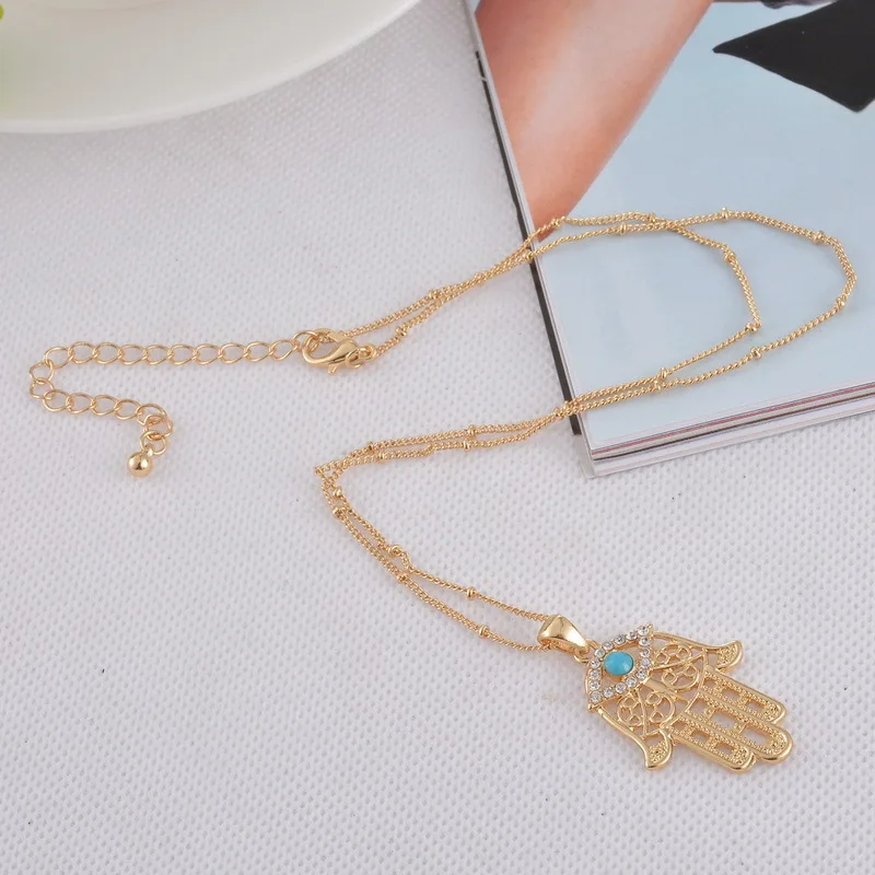 1 шт. Хамса Фатима Очаровательное ожерелье с подвеской в виде рук сглаза