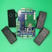 free shipping wiegand two door access control board panel for tcpip security system with 4 pcs rfid 125khz reader