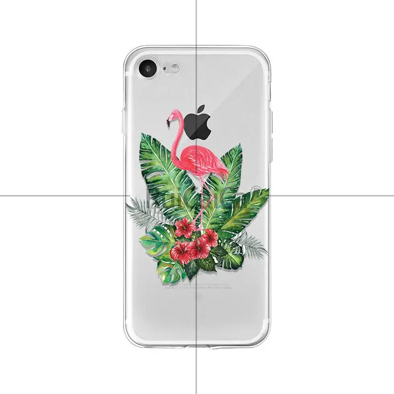 Ruicaica фламинго и ананасы цветок зеленый лист Мягкий Силиконовый ТПУ чехол для