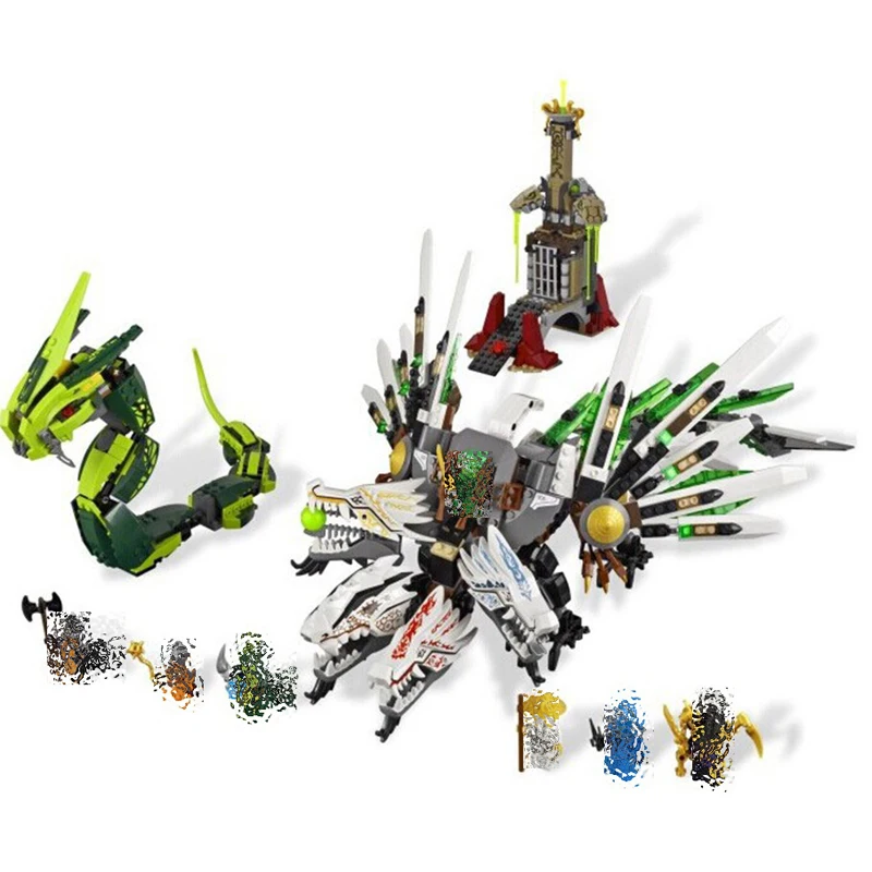 Bela 9789 911 шт. Ninja Epic Ultra Dragon batch Great Devourer змея тюрьма DIY строительные блоки игрушки