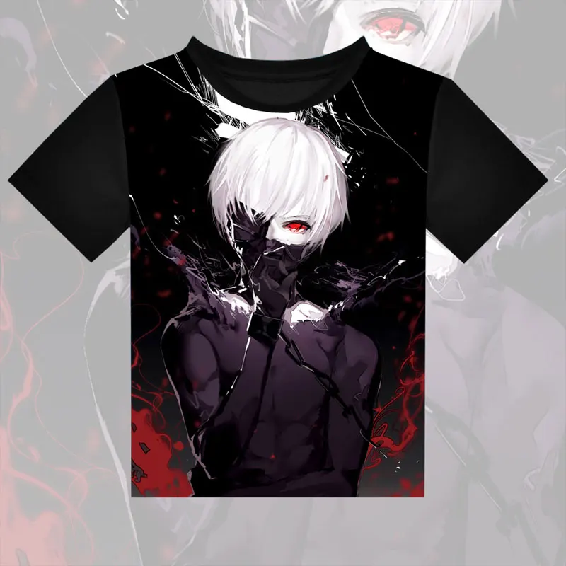 Токийский Гуль футболки Аниме Kirishima Touka Kaneki Ken Косплей Футболка Повседневные